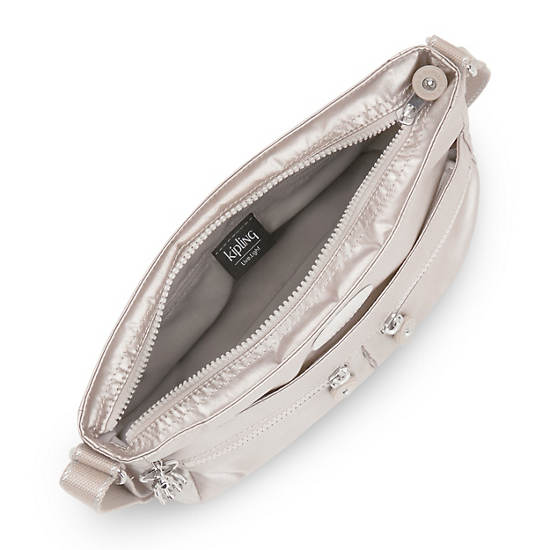 Sacs Crossbody Kipling New Angie Metallic Beige | FR 2016PJ